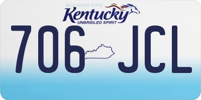 KY license plate 706JCL