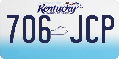 KY license plate 706JCP