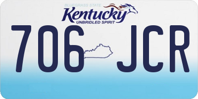 KY license plate 706JCR