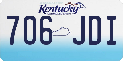 KY license plate 706JDI