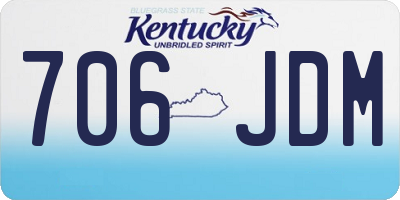 KY license plate 706JDM