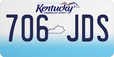 KY license plate 706JDS