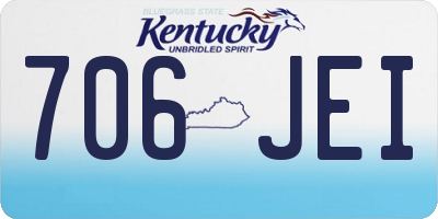 KY license plate 706JEI