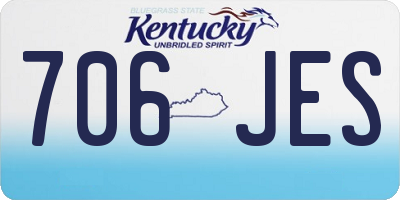 KY license plate 706JES