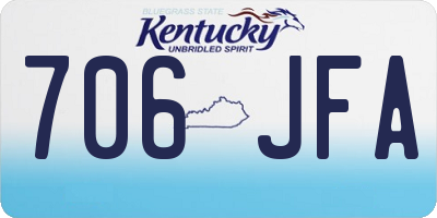KY license plate 706JFA