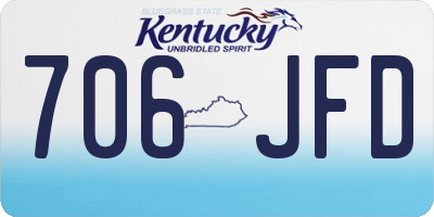 KY license plate 706JFD