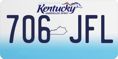 KY license plate 706JFL