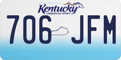 KY license plate 706JFM
