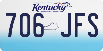 KY license plate 706JFS