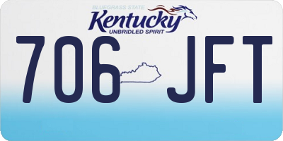 KY license plate 706JFT