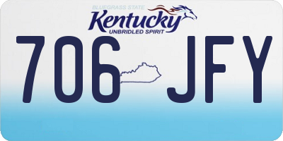 KY license plate 706JFY