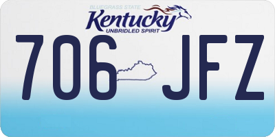 KY license plate 706JFZ