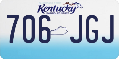 KY license plate 706JGJ