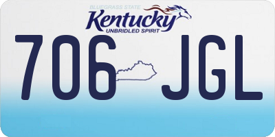 KY license plate 706JGL