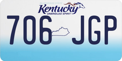 KY license plate 706JGP