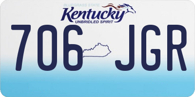 KY license plate 706JGR