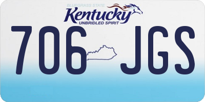 KY license plate 706JGS