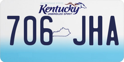 KY license plate 706JHA