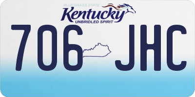 KY license plate 706JHC
