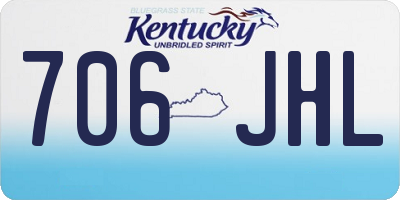 KY license plate 706JHL
