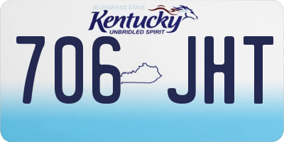 KY license plate 706JHT