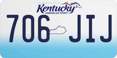 KY license plate 706JIJ