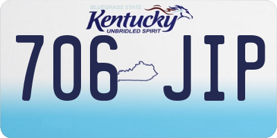 KY license plate 706JIP
