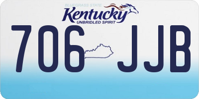 KY license plate 706JJB
