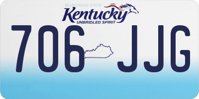 KY license plate 706JJG