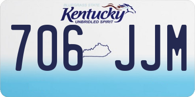 KY license plate 706JJM