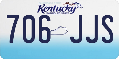 KY license plate 706JJS
