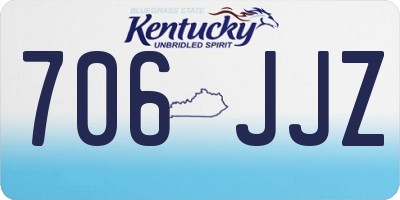 KY license plate 706JJZ
