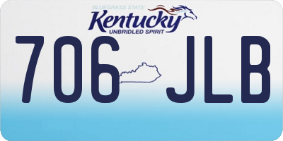 KY license plate 706JLB