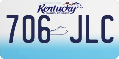 KY license plate 706JLC