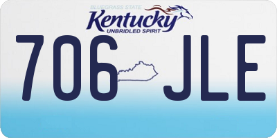 KY license plate 706JLE