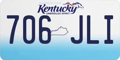 KY license plate 706JLI