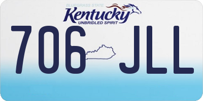 KY license plate 706JLL