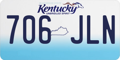 KY license plate 706JLN