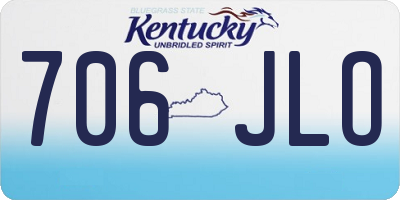 KY license plate 706JLO