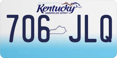 KY license plate 706JLQ