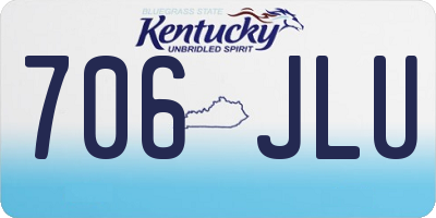 KY license plate 706JLU