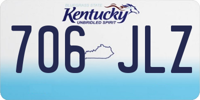 KY license plate 706JLZ