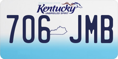 KY license plate 706JMB
