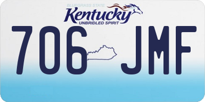 KY license plate 706JMF