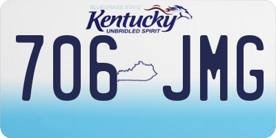 KY license plate 706JMG