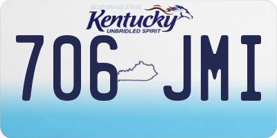 KY license plate 706JMI