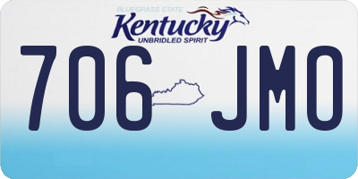KY license plate 706JMO