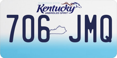 KY license plate 706JMQ