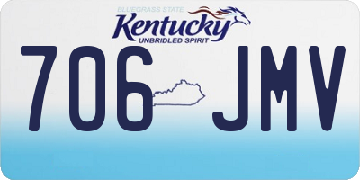 KY license plate 706JMV