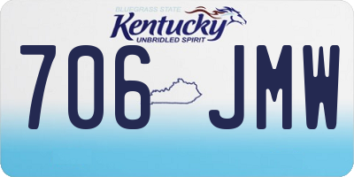 KY license plate 706JMW